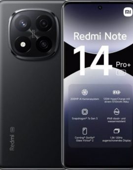 Smartphone Xiaomi Redmi Note 14 Pro+ 12GB/ 512GB/ 6.67'/ 5G/ Negro
