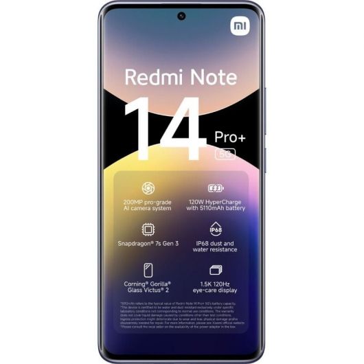 Smartphone Xiaomi Redmi Note 14 Pro+ 8GB/ 256GB/ 6 Smartphone Xiaomi Redmi Note 14 Pro+ 8GB/ 256GB/ 6.67'/ 5G/ Púrpura