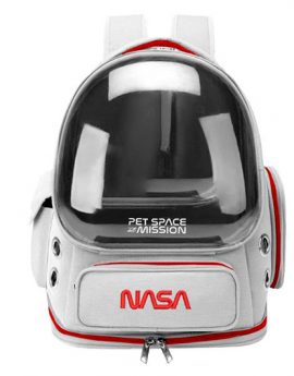 Mochila transportadora Daewoo Nasa Pets Blanco/Rojo