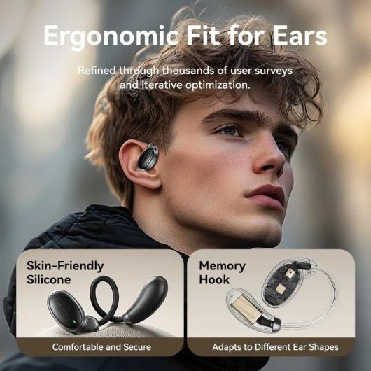 Auriculares Bluetooth Vention Open Ear 013 con estuche de carga/ Autonomía 8h/ Negros 2 Auriculares Bluetooth Vention Open Ear 013 con estuche de carga/ Autonomía 8h/ Negros