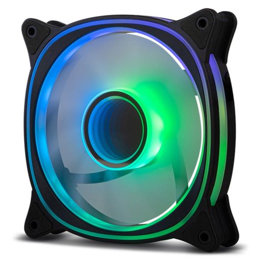 Ventilador caja NOX Hummer V-FAN ArGB espejo infinito 120mm Negro