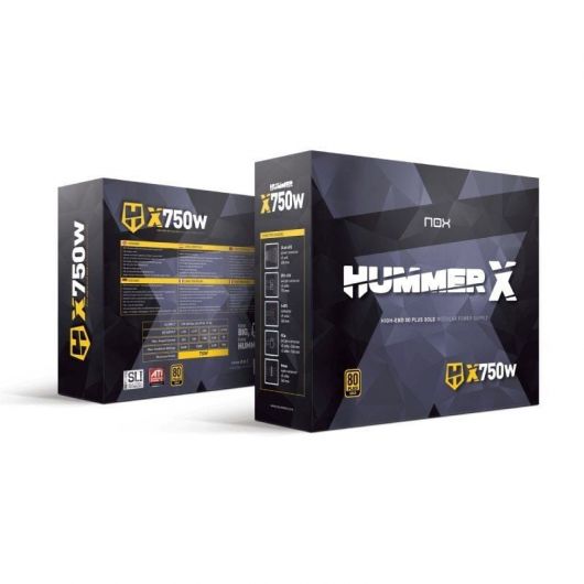 Fuente de Alimentación Nox Hummer X/ 750W/ Ventilador 12cm/ 80 Plus Gold 5 Fuente de Alimentación Nox Hummer X/ 750W/ Ventilador 12cm/ 80 Plus Gold