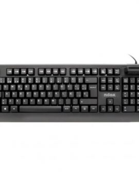 Nilox NXKIRE0002 Negro / Teclado con Cable y Lector de Tarjetas Dni-e