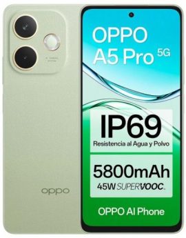 OPPO A5 Pro 8GB 256GB Snapdragon 6s Gorilla Glass 7i Carga Rápida NFC Verde Oliva