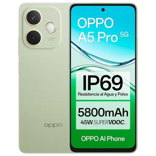 OPPO A5 Pro 8GB 256GB Snapdragon 6s Gorilla Glass 7i Carga Rápida NFC Verde Oliva