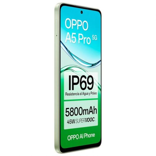 OPPO A5 Pro 8GB 256GB Snapdragon 6s Gorilla Glass 7i Carga Rápida NFC Verde Oliva 2 OPPO A5 Pro 8GB 256GB Snapdragon 6s Gorilla Glass 7i Carga Rápida NFC Verde Oliva