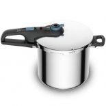 Olla a Presión Tefal Secure Trendy P2584401/ Ø25cm/ 8L/ Acero Inoxidable/ Apta para Inducción