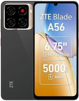 Smartphone ZTE Blade A56 4GB/ 64GB/ 6.75'/ Negro