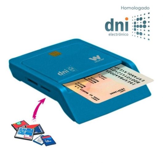 Lector de DNI y Tarjetas Woxter Combo PE26-146/ Azul/ USB 2 Lector de DNI y Tarjetas Woxter Combo PE26-146/ Azul/ USB 2.0