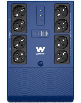 SAI Línea Interactiva Woxter Multibase UPS 800 VA/ 800VA-480W/ 8 Salidas/ Formato Torre