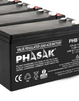 Batería Phasak PHB 1207 compatible con SAI/UPS PHASAK según especificaciones