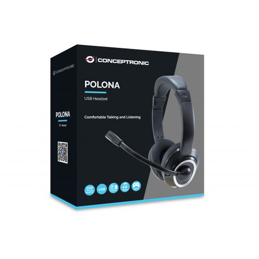 Conceptronic POLONA Auriculares Alámbrico Diadema Llamadas/Música USB-A Negro 4 Conceptronic POLONA Auriculares Alámbrico Diadema Llamadas/Música USB-A Negro