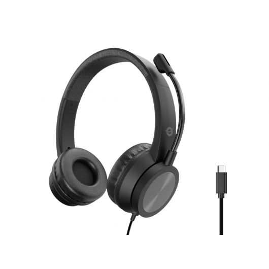 Conceptronic POLONA05BC Auriculares Alámbrico Diadema Llamadas/Música USB-C Negro
