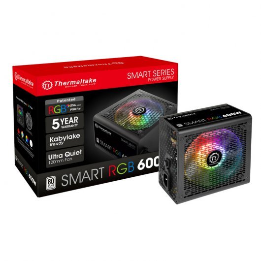 Fuente de alimentacion Thermaltake Smart RGB ATX 600W 80 Plus Negro 2 Fuente de alimentacion Thermaltake Smart RGB ATX 600W 80 Plus Negro