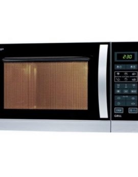 Microondas con grill sharp r742inw - 900w (1000w grill) - 25 litros - control táctil - pantalla led -  11 niveles potencia -  8