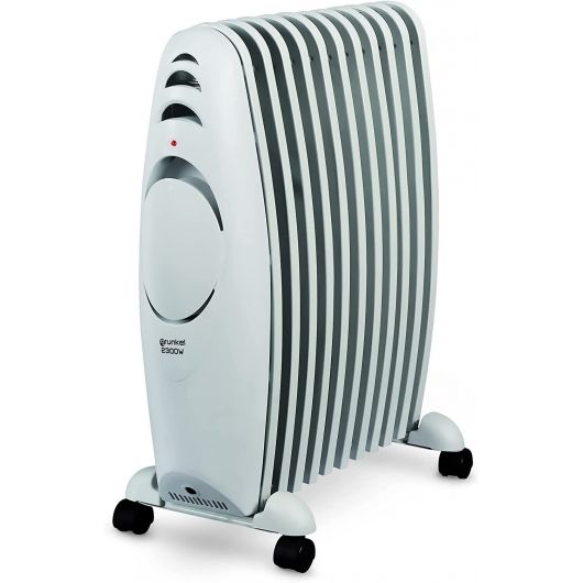 Grunkel - Radiador de Aceite con elementos RAC-11EFIHEAT - Calefactor de bajo consumo 3 niveles de calor regulables, termostato, ruedas y sistema de protección sobrecalentamiento (2300W) Reacondicionado