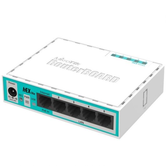 Router Mikrotik Hex Lite RB750R2 5 Puertos/ RJ45 10/100/1000/ PoE