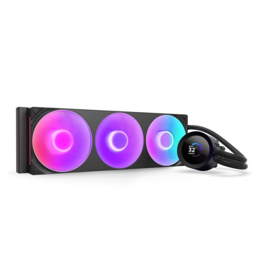 NZXT Kraken Plus 360 RGB Refrigeración Líquida 360mm 3 Ventiladores Pantalla LCD Negro