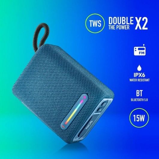 Altavoz con Bluetooth NGS Roller Furia 1/ 15W/ 2 Altavoz con Bluetooth NGS Roller Furia 1/ 15W/ 2.0/ Azul