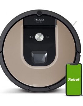 Robot aspirador iRobot Roomba 974 - navegación vslam con localización visual - limpieza 3 fases - 2 cepillos de goma+cepillo esquinas