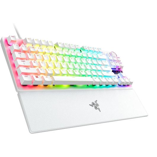 Razer Huntsman V3 Pro TKL Teclado Mecánico Gaming Switch Analog Optical Gen2 Layout USA Blanco