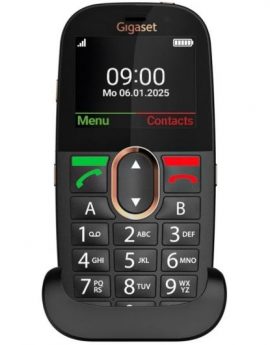 Teléfono Móvil Gigaset GL695 para Personas Mayores/ 4G/ Negro