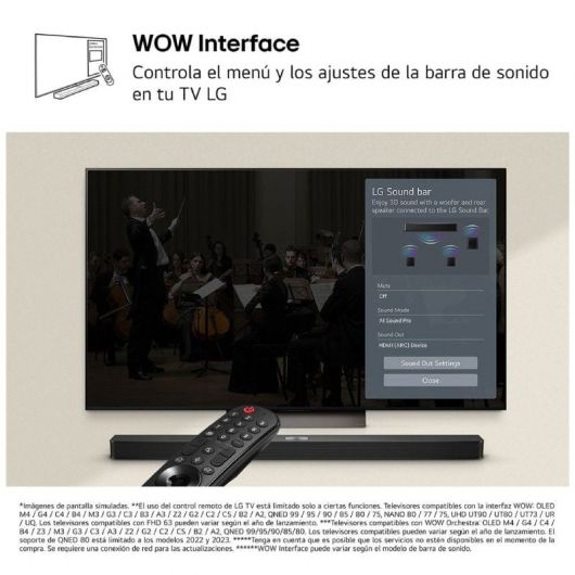 Barra de Sonido con Bluetooth LG S40T/ 300W/ 2 Barra de Sonido con Bluetooth LG S40T/ 300W/ 2.1