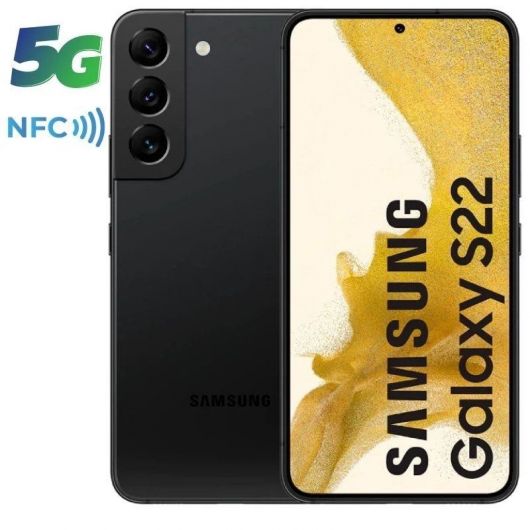 Smartphone Samsung Galaxy S22 8GB/ 256GB/ 6.1'/ 5G/ Negro