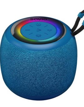Savio BS-042 Altavoz Bluetooth Inalámbrico 5W IPX4 Compacto LED 5h Azul