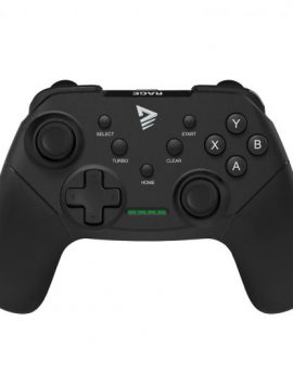 Gamepad Savio Rage W inalámbrico 2.4GHz 16 botones recarga USB-C Windows/PS3 190g negro