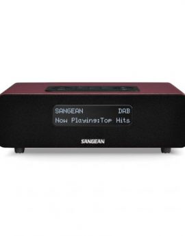 Sangean DDR-36 BT Rojo / Radio con Sintonización Digital de Sobremesa Dab+ / FM-RDS / Bluetooth / Entrada Auxiliar
