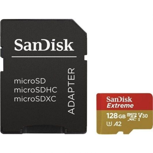 Tarjeta de Memoria SanDisk Extreme 128GB microSD XC UHS-I con Adaptador/ Clase 10/ 160MBs