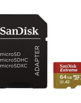 Tarjeta de Memoria SanDisk Extreme 64GB microSD XC UHS-I con Adaptador/ Clase 10/ 160MBs