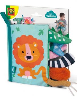 SES Creative 13112 Libro sensorial de Tela con Colas de Animales Multicolor