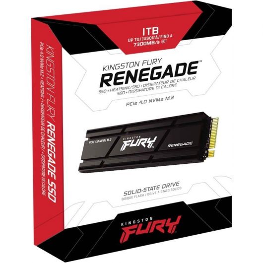 Disco SSD Kingston FURY Renegade 1TB/ M.2 2280 PCIe 4 Disco SSD Kingston FURY Renegade 1TB/ M.2 2280 PCIe 4.0/ Con Disipador Térmico/ Full Capacity