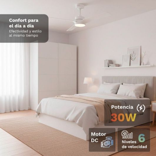 Ventilador de Techo Grunkel SKYEASY52/ 30W/ 3 Aspas 132cm/ 6 Velocidades 2 Ventilador de Techo Grunkel SKYEASY52/ 30W/ 3 Aspas 132cm/ 6 Velocidades