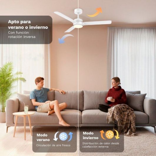 Ventilador de Techo Grunkel SKYEASY52/ 30W/ 3 Aspas 132cm/ 6 Velocidades 3 Ventilador de Techo Grunkel SKYEASY52/ 30W/ 3 Aspas 132cm/ 6 Velocidades