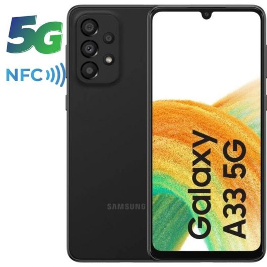 Smartphone Samsung Galaxy A33 6GB/ 128GB/ 6.4'/ 5G/ Negro - SM-A336BZKGEUB