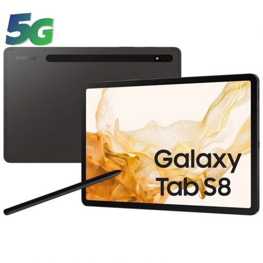 Tablet Samsung Galaxy Tab S8 11'/ 8GB/ 256GB/ Octacore/ 5G/ Gris Grafito