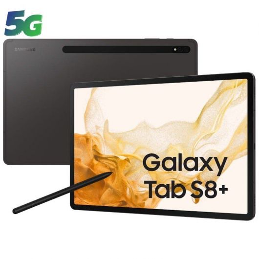 Tablet Samsung Galaxy Tab S8+ 12.4'/ 8GB/ 128GB/ Octacore/ 5G/ Gris Grafito