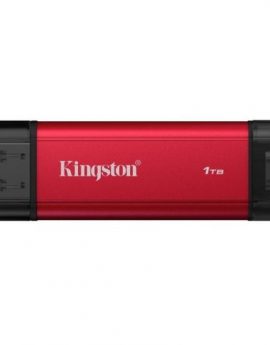 Disco Externo SSD Kingston Dual Portable SSD 1TB/ USB Tipo-C y USB 3.2/ Rojo