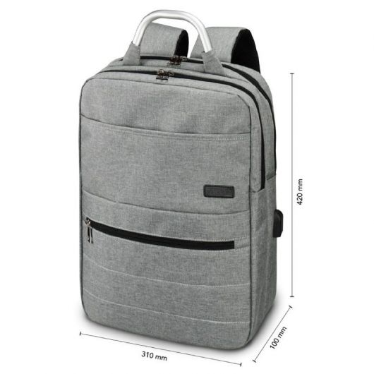 Mochila Subblim Elite Airpadding Backpack para Portátiles hasta 15 Mochila Subblim Elite Airpadding Backpack para Portátiles hasta 15.6'/ Puerto USB/ Gris
