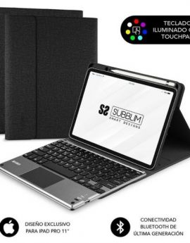 Funda con Teclado Subblim Keytab Pro Bluetooth Touchpad para Tablets Apple iPad Pro de 11' 2020/ Negra