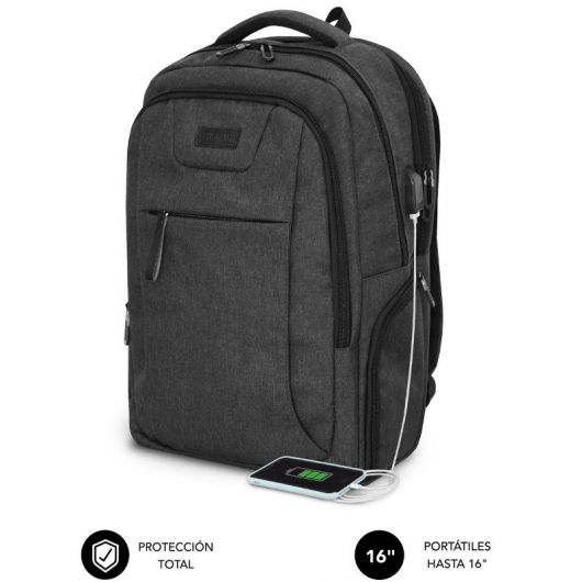 Mochila Subblim Professional Air Padding Backpack para Portátiles hasta 16'/ Puerto USB