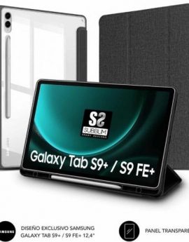 Funda Subblim Clear Shock para Tablet Samsung S9+/ FE 12.4'/ Negra