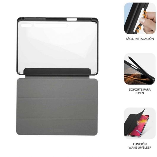 Funda Subblim Clear Shock para Tablet Samsung S9+/ FE 12 Funda Subblim Clear Shock para Tablet Samsung S9+/ FE 12.4'/ Negra