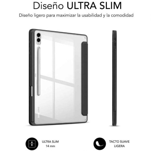 Funda Subblim Clear Shock para Tablet Samsung S9+/ FE 12 Funda Subblim Clear Shock para Tablet Samsung S9+/ FE 12.4'/ Negra