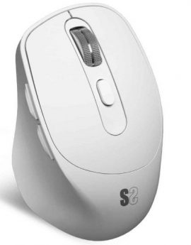 Ratón Ergonómico Inalámbrico por Bluetooth/ 2.4GHz Subblim Comfort Ergo Dual Battery/ Batería recargable/ Hasta 2400 DPI/ Blanco