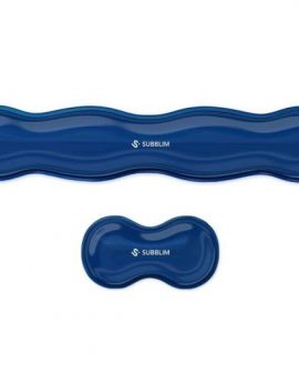 Pack de 2 Reposamuñecas Subblim Ergo Crystal Flex/ Azul Oscuro