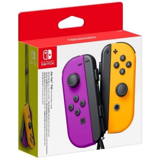 Mandos Inalámbricos Nintendo Joy-Con para Nintendo Switch/ Lila y Naranja Neón